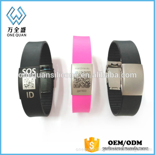 Manufacture OEM adjustable designer bracelet alert wristband